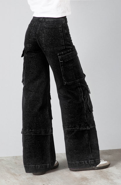 Pantalón Cargo Bolsillos Black R