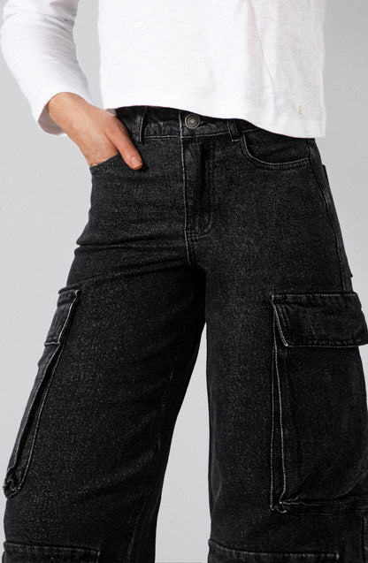 Pantalón Cargo Bolsillos Black R