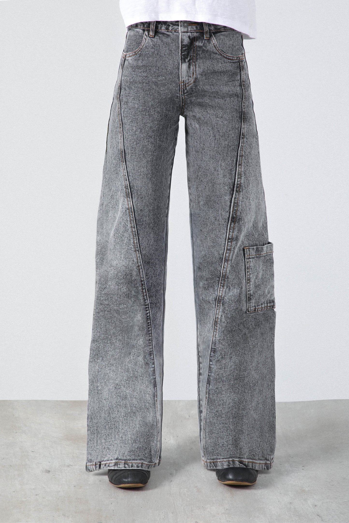 Pantalón Diagonal Bolsillo Gray