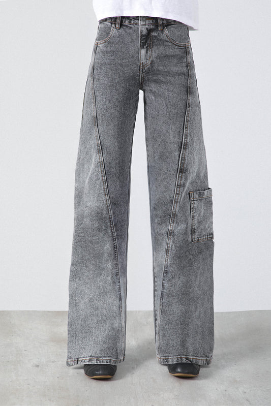 Pantalón Diagonal Bolsillo Gray