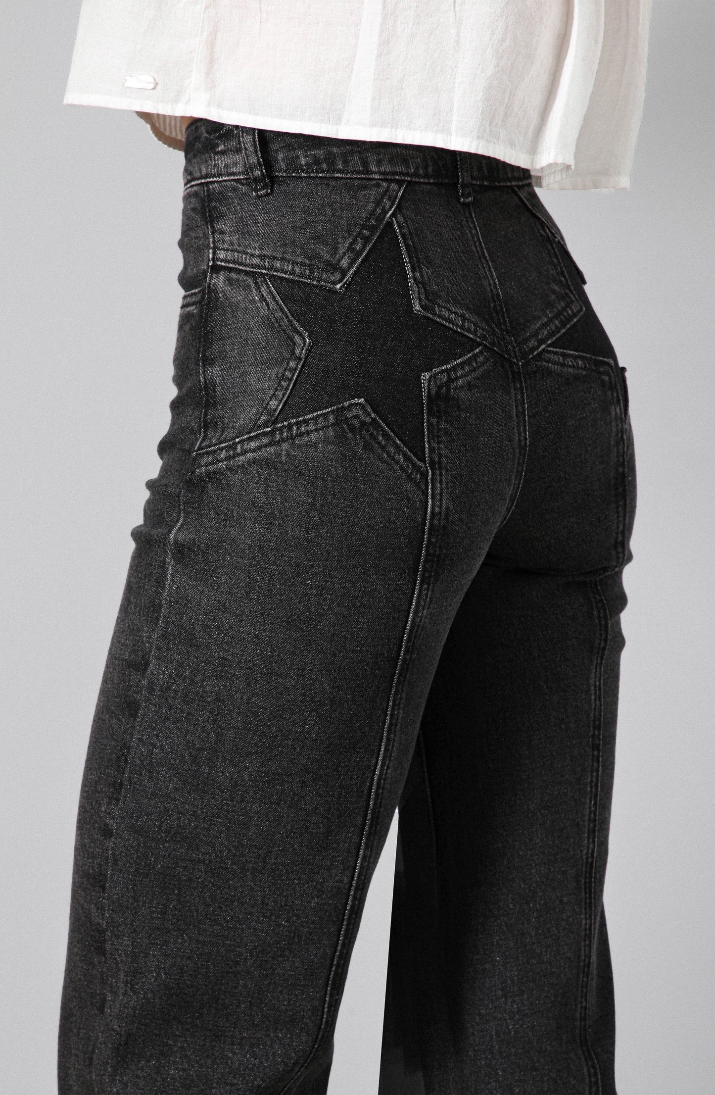 Pantalón Estrellas Bolsillos Black