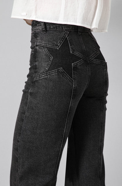 Pantalón Estrellas Bolsillos Black