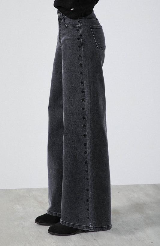 Pantalón Estrellas Bordadas Gray