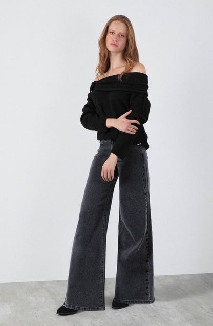 Pantalón Estrellas Bordadas Gray