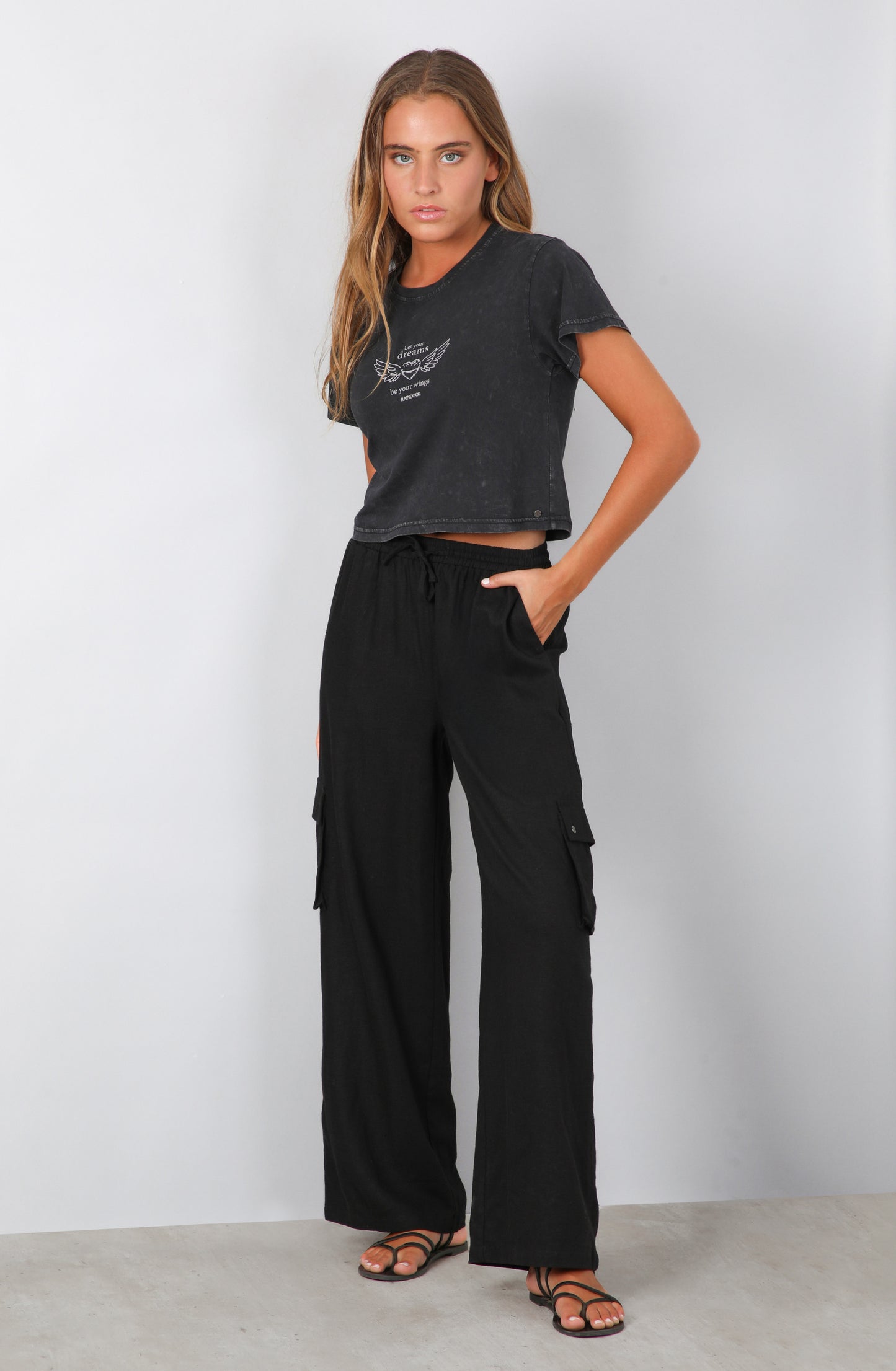 Top Manga Corta Gray