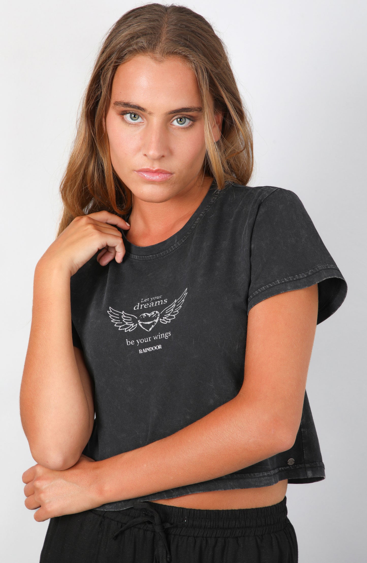 Top Manga Corta Gray