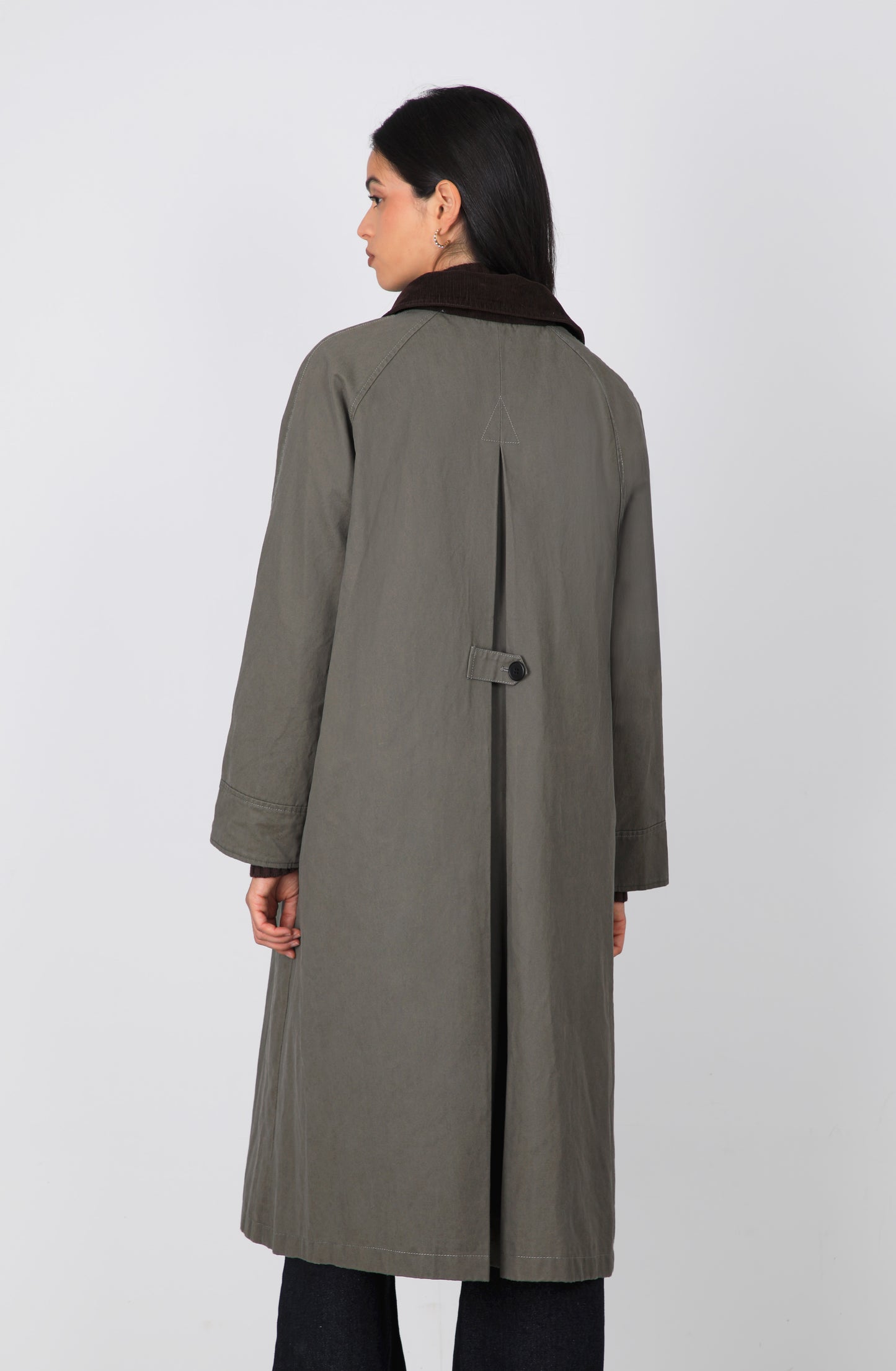 Chaqueta Encerada Larga Green
