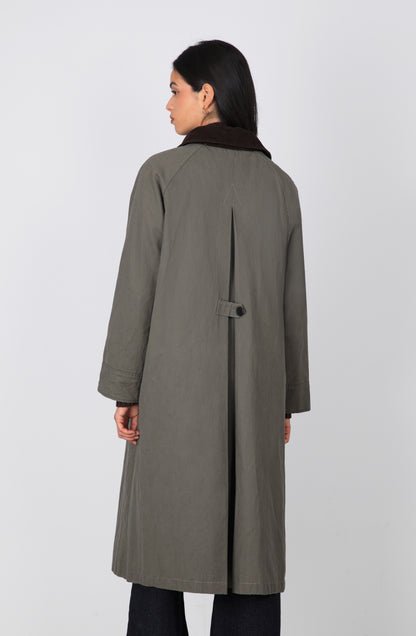 Chaqueta Encerada Larga Green