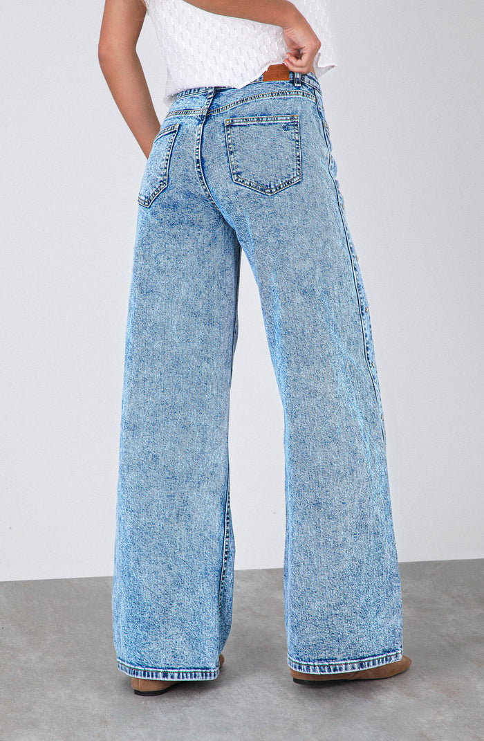 Pantalón Franja Estrella Blue