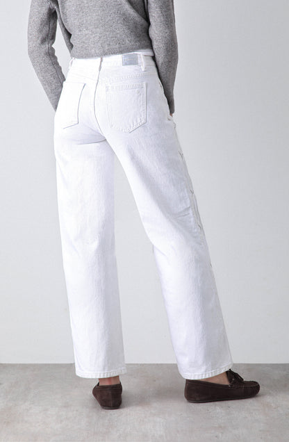 Pantalón Franja Lateral White
