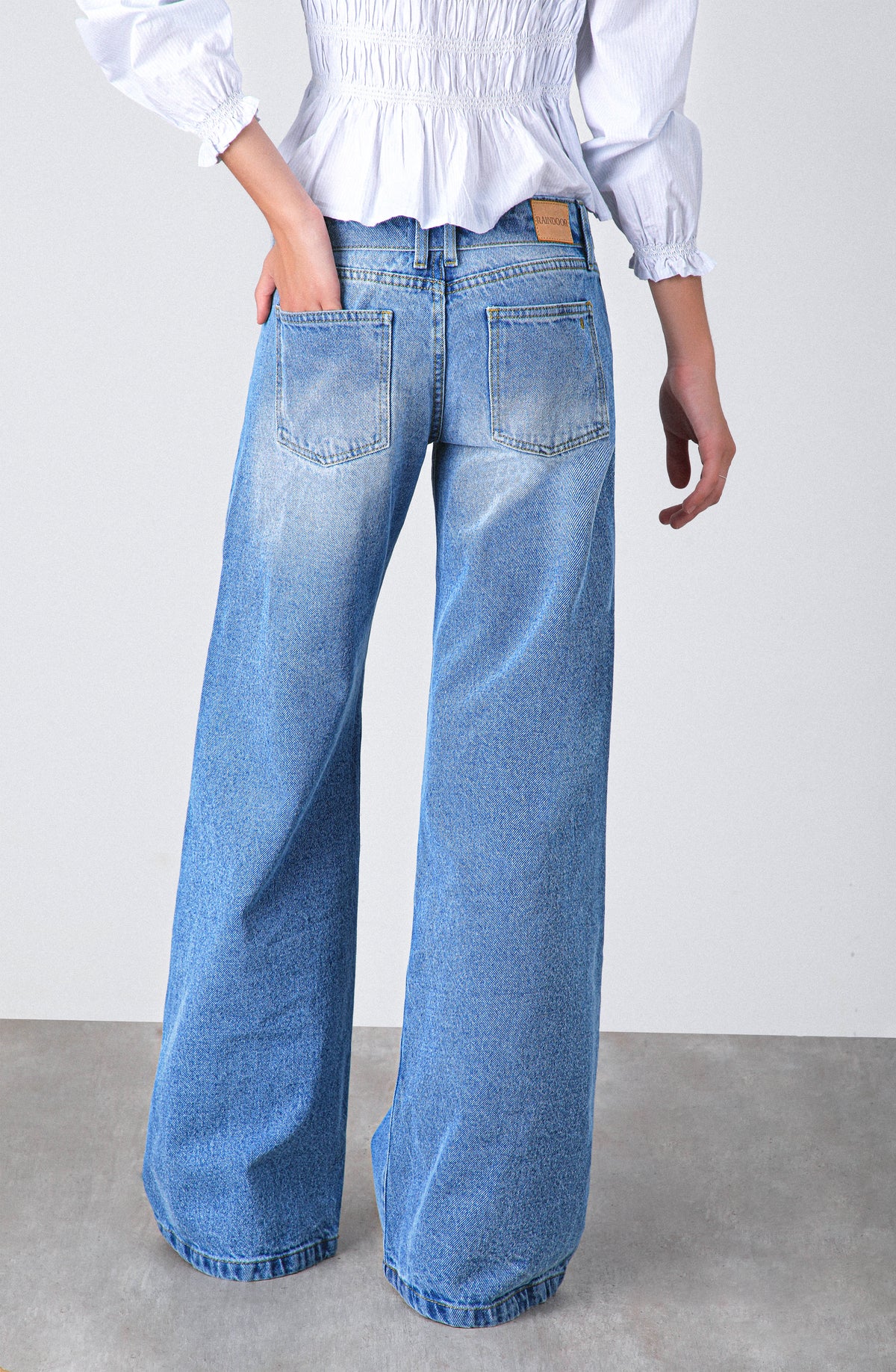 Pantalón Pretina Invertida Blue