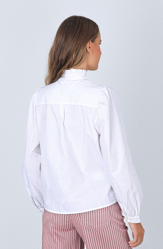 Blusa Cuello Alto White