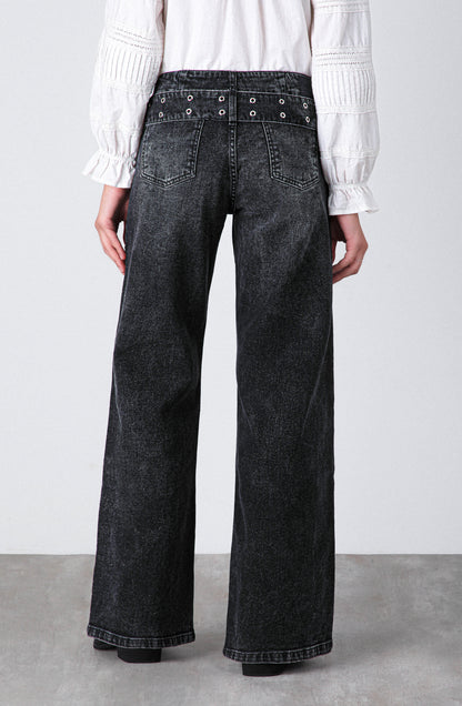 Pantalón Cinturón Ancho Black