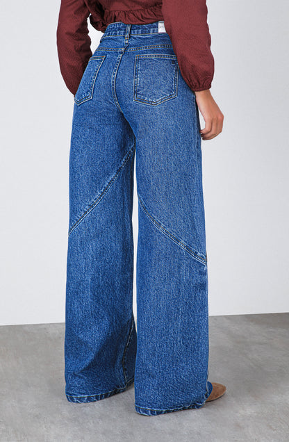 Pantalón Cortes Cruzados Blue