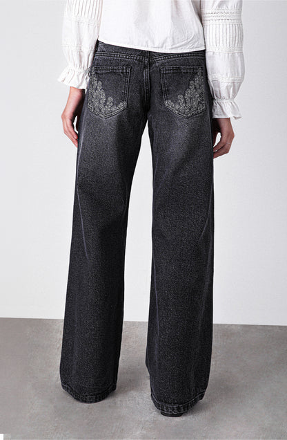 Pantalón Paisley Lurex Black