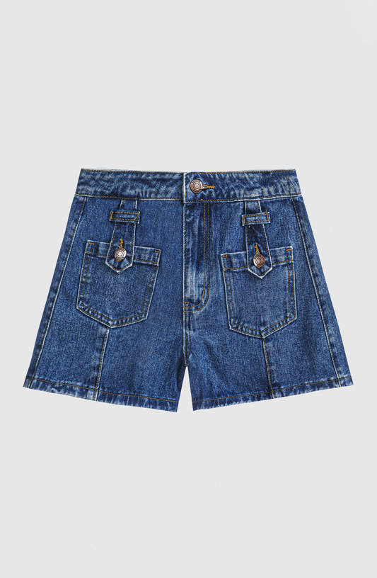 Short Front Pocket Blue