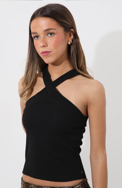 Top Halter Black
