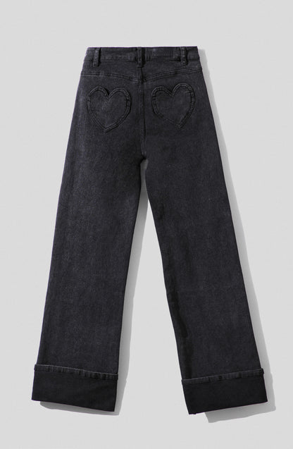 Pants Wide Leg Corazón Black