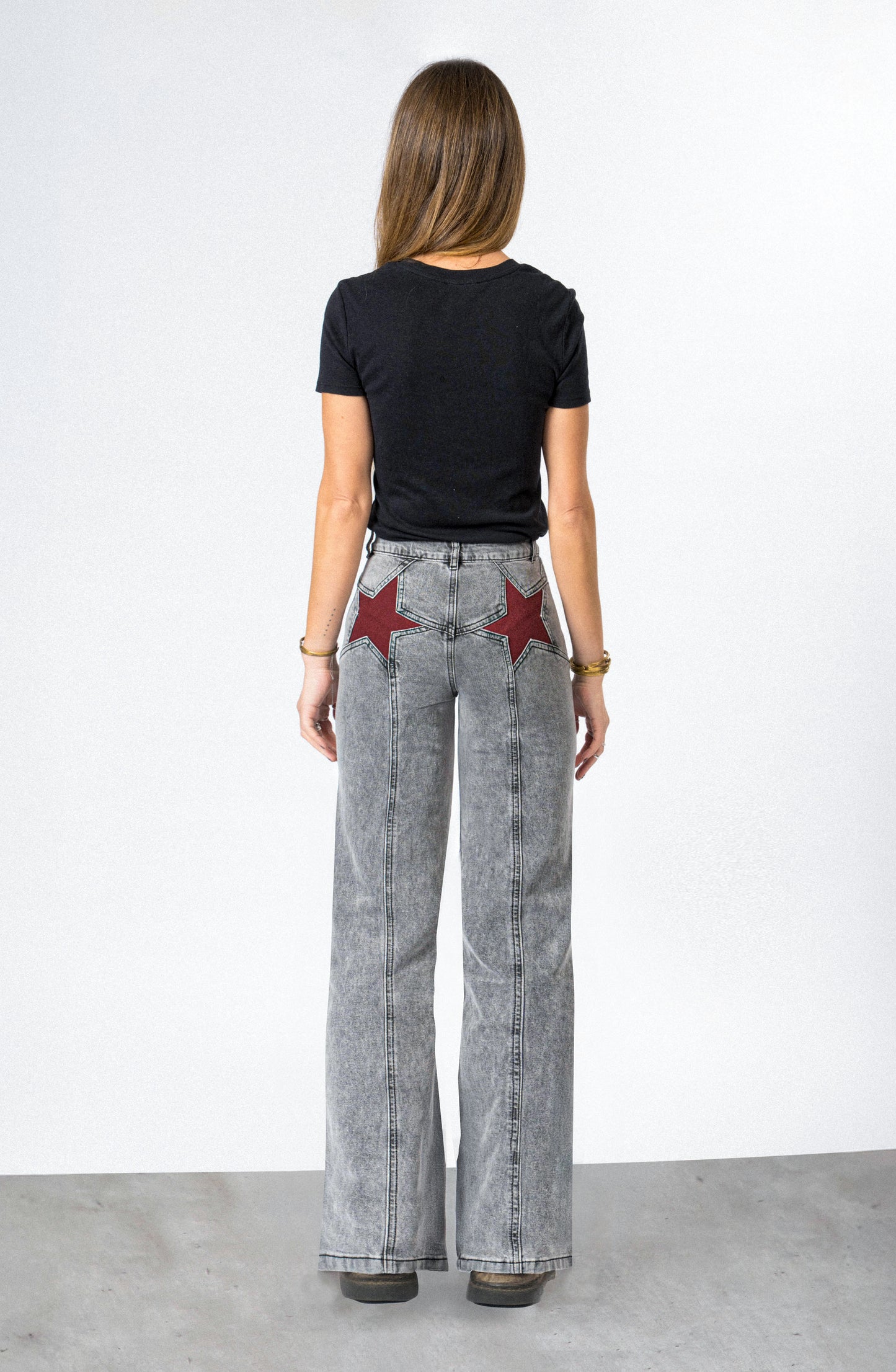 Pantalón Estrellas Bolsillos Gray