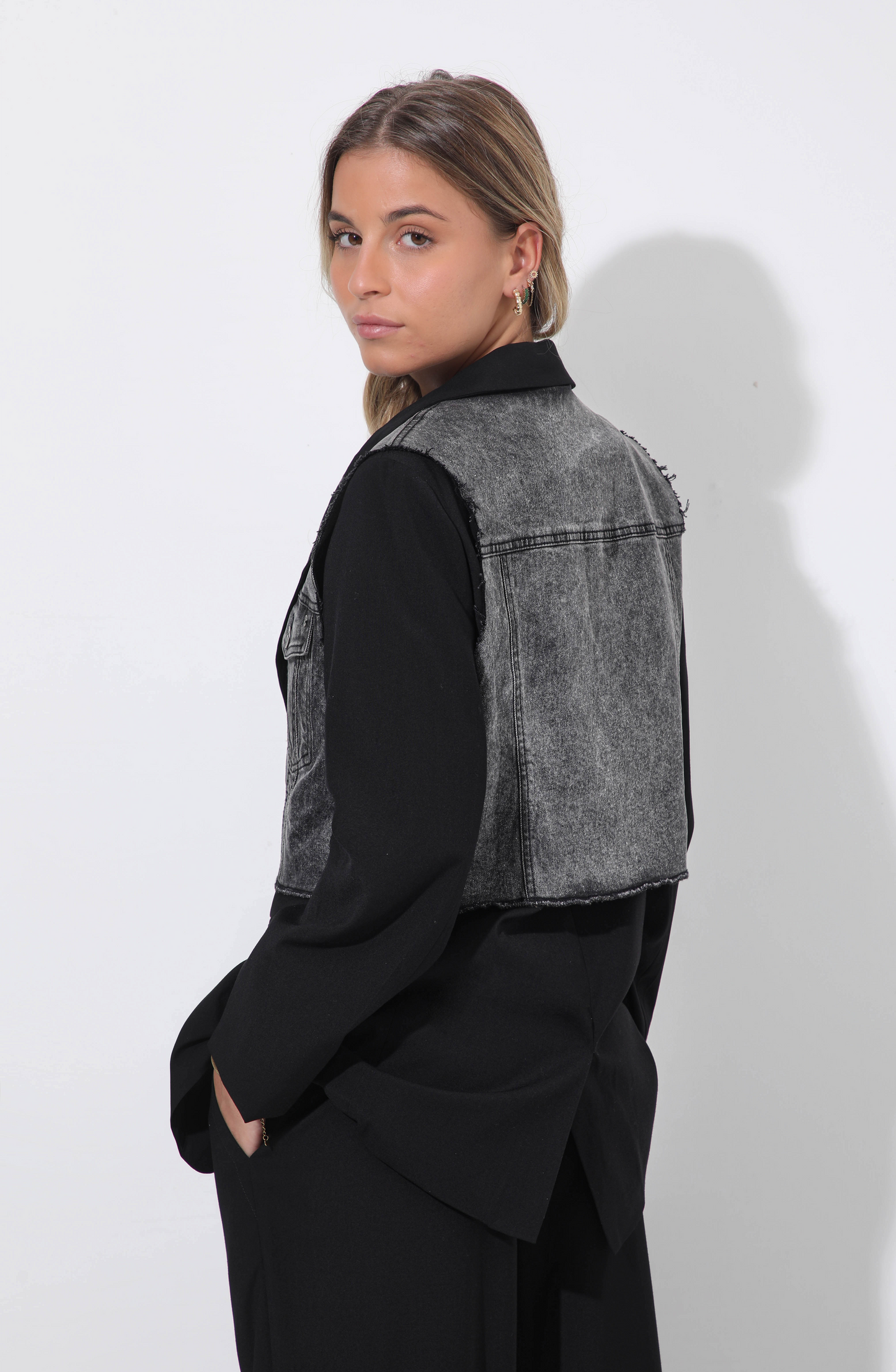 Blazer Aplicación Denim