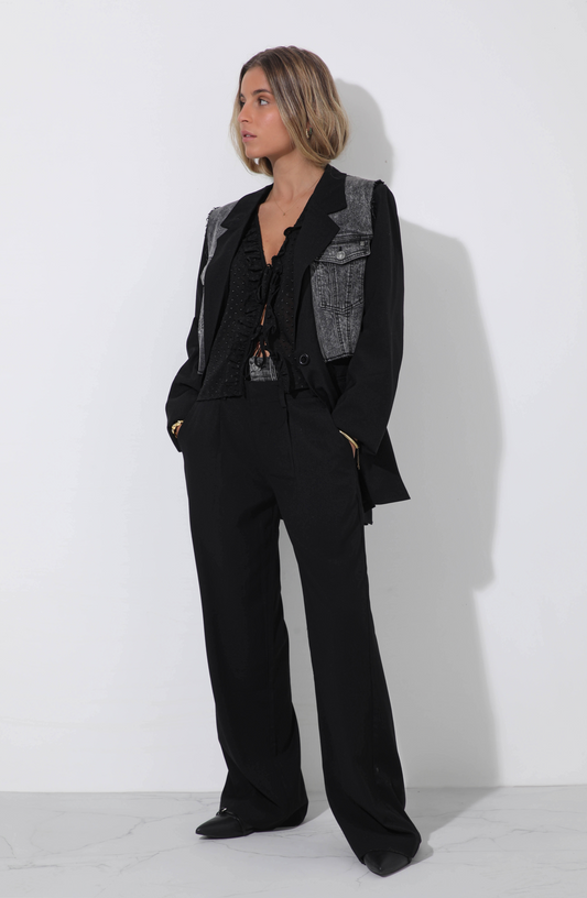 Blazer Aplicación Denim