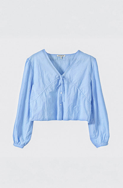 Blusa Bordado Langosta Blue