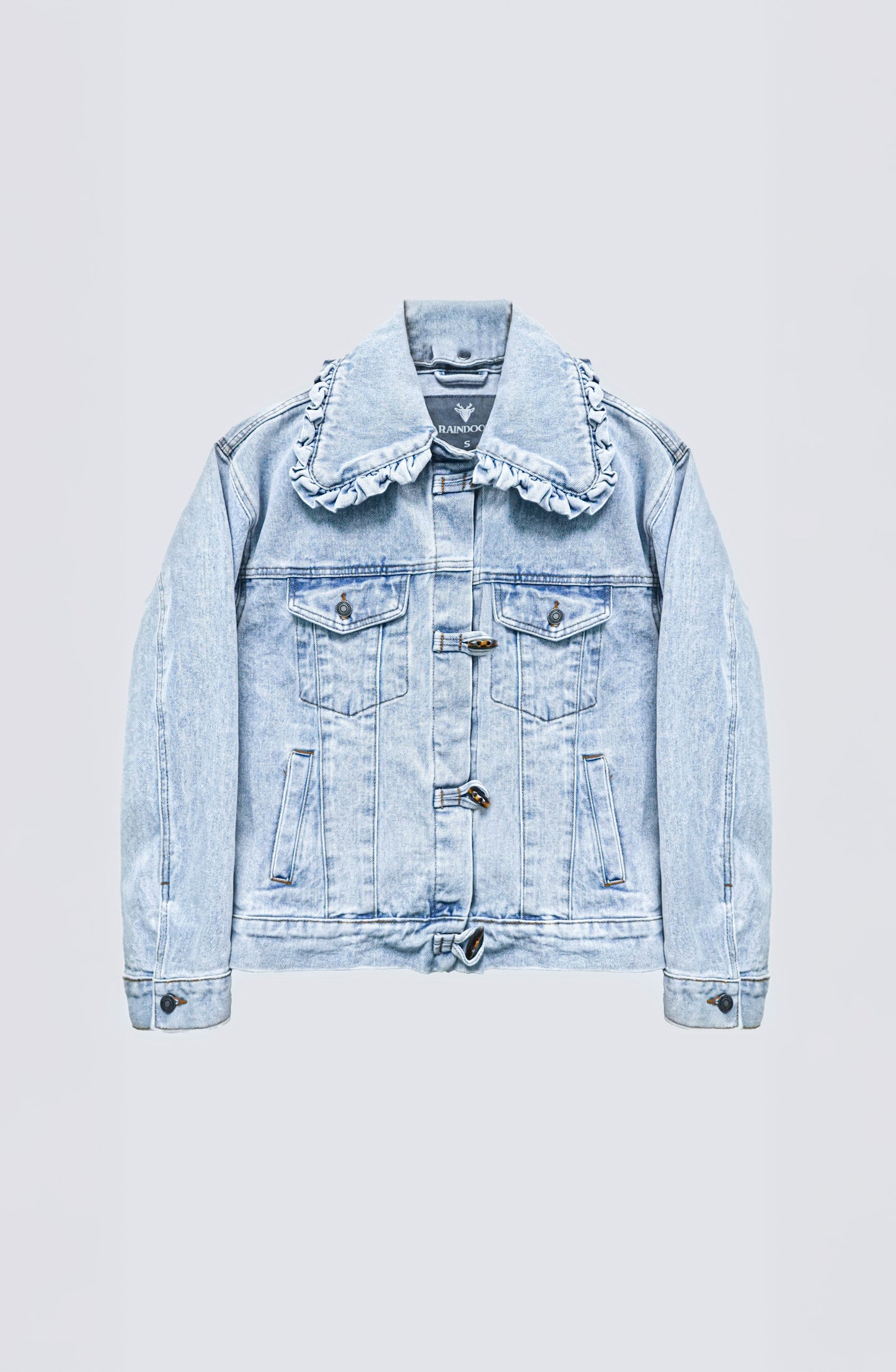 Chaqueta Denim Cuello Vuelos Blue