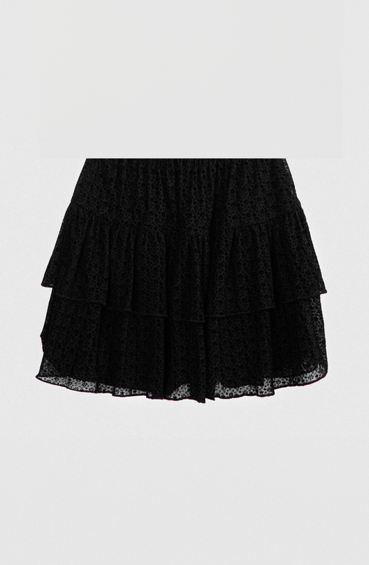 Falda  Mesh Vuelos Black