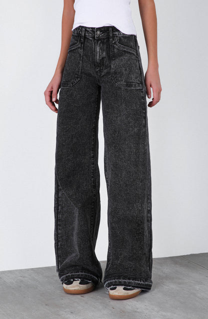 Pantalón Wide Leg Whistler Black