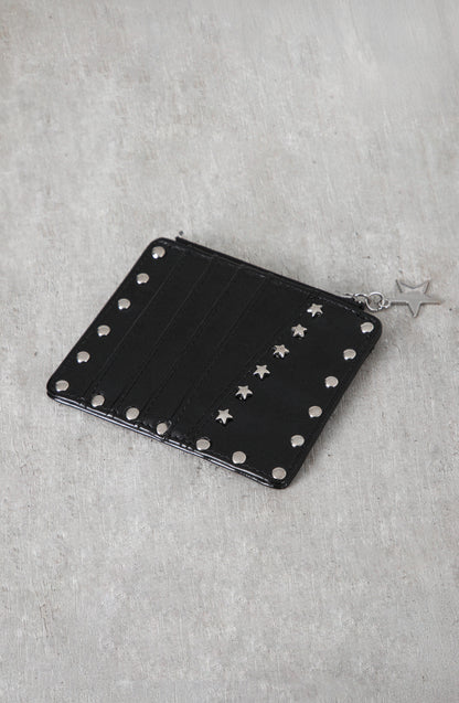 Tarjetero Tachas Estrella Black