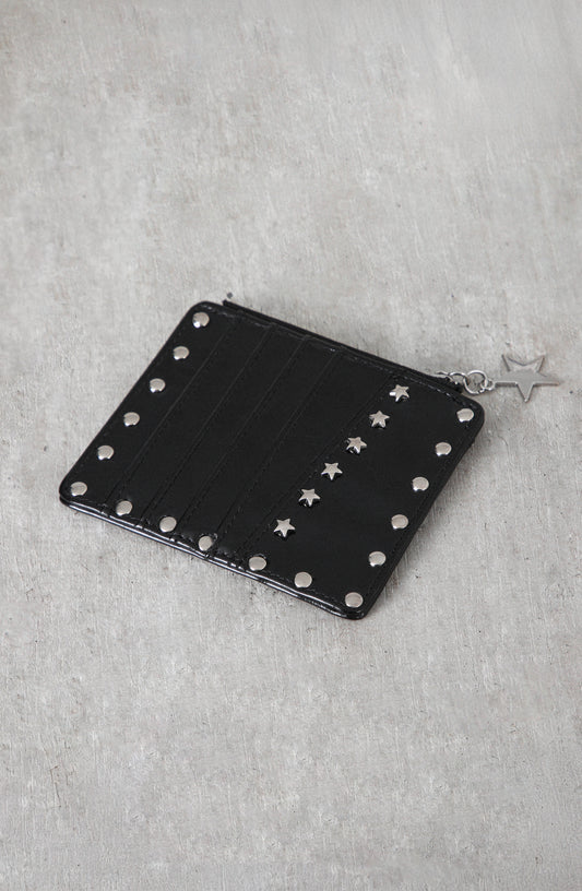 Tarjetero Tachas Estrella Black
