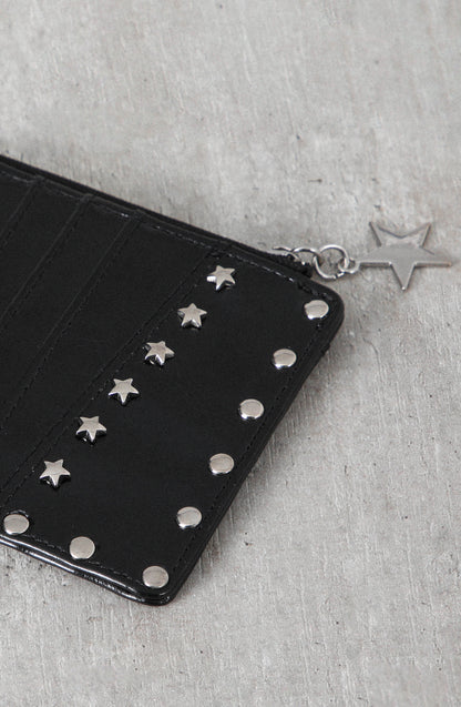 Tarjetero Tachas Estrella Black