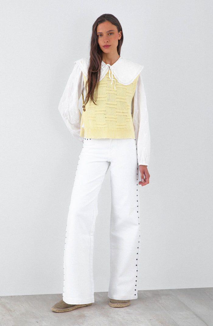 Vest Tejido Butter Yellow