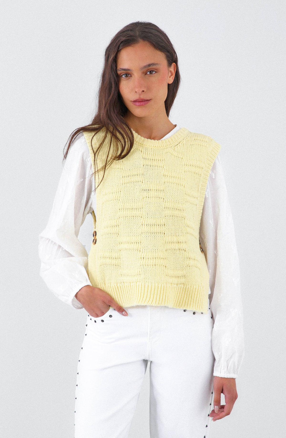 Vest Tejido Butter Yellow