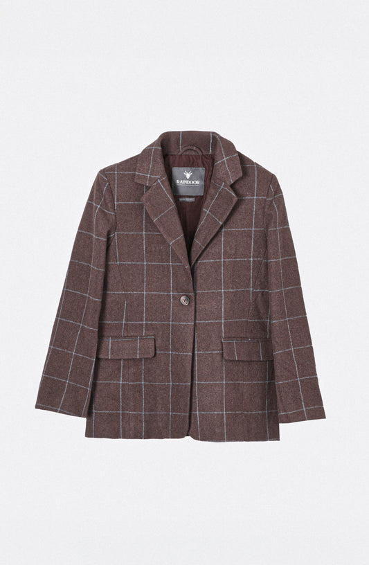 Blazer Cuadros Brown