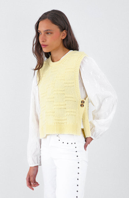 Vest Tejido Butter Yellow