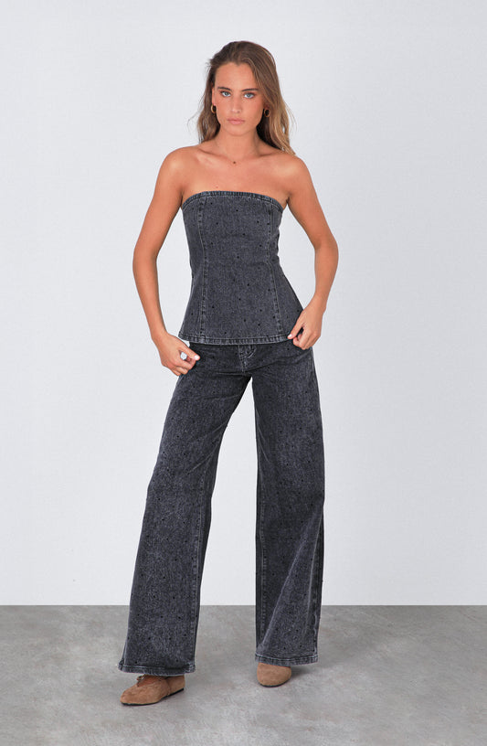 Conjunto Strass Black