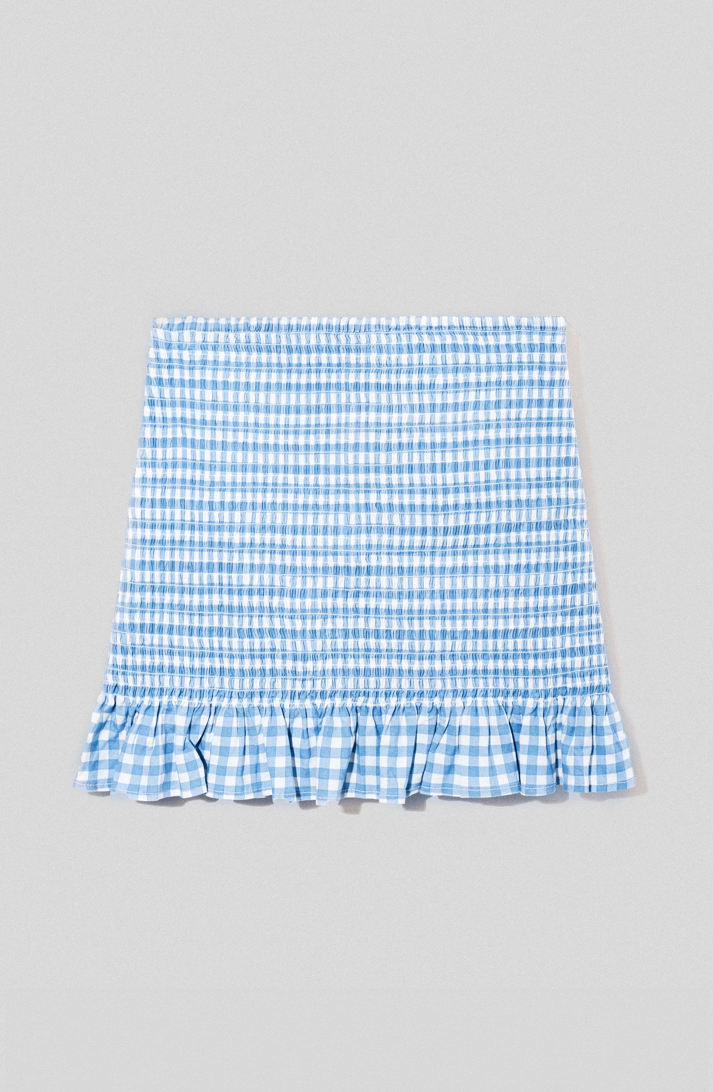 Falda Panal Vichy Light Blue