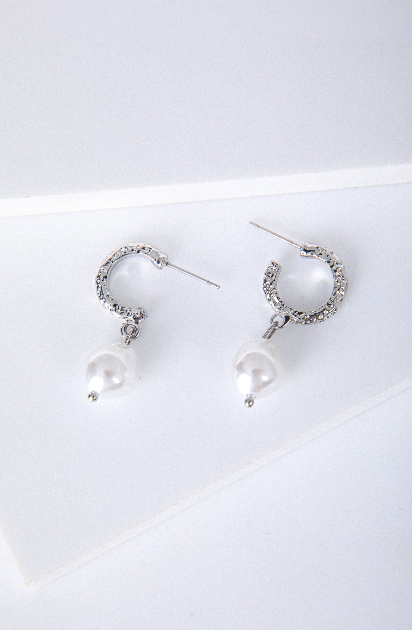 Argollas Perlas Silver