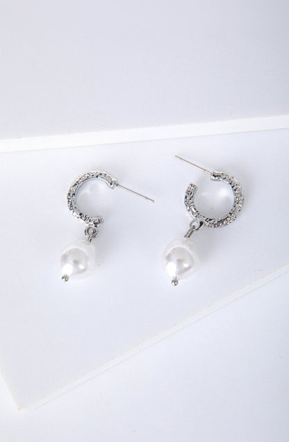 Argollas Perlas Silver
