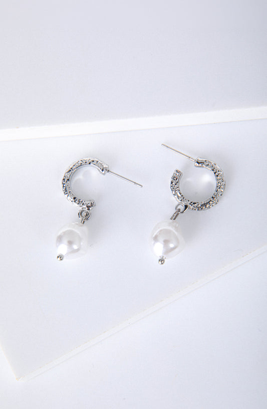 Argollas Perlas Silver