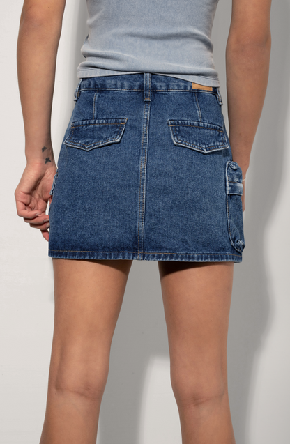 Falda Bolsillos Blue