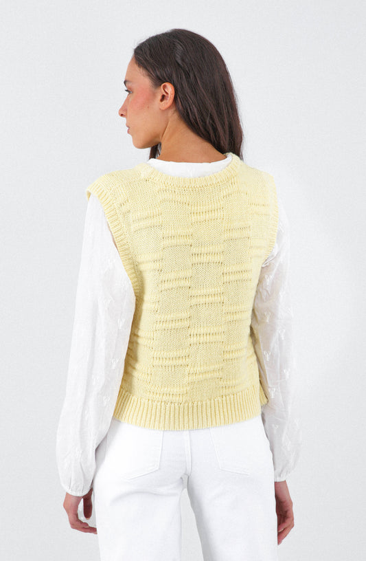 Vest Tejido Butter Yellow