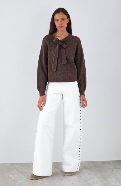 Sweater Lazo Frontal Brown