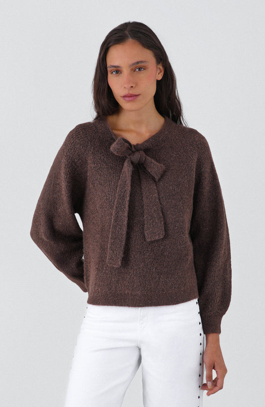 Sweater Lazo Frontal Brown