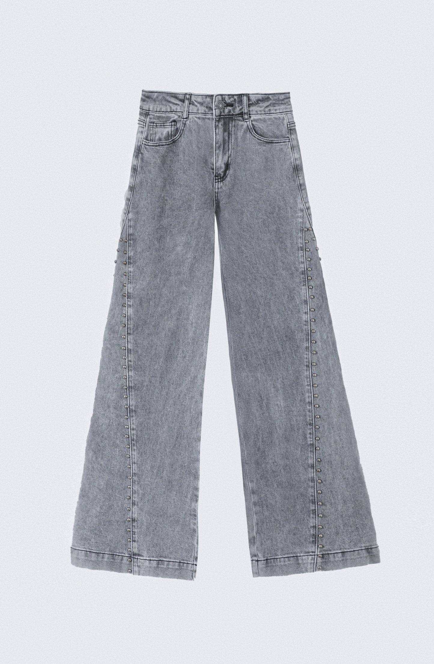 Pantalón Tachas Corte Lateral Gray