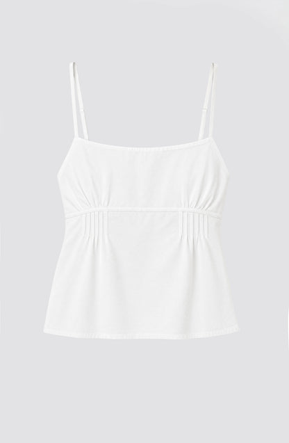 Top Escote Plisado White