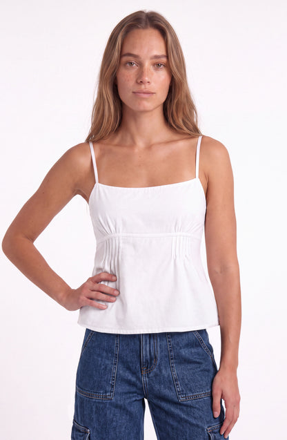 Top Escote Plisado White