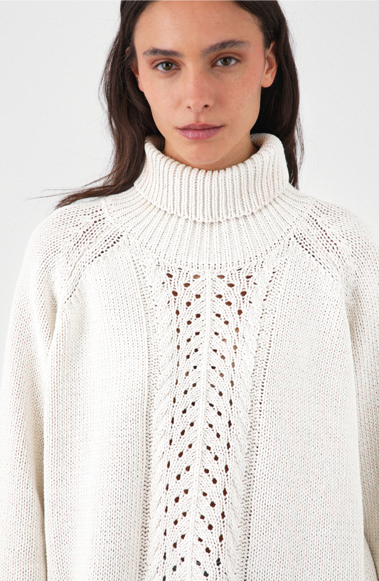 Sweater Cuello Tortuga Ecru