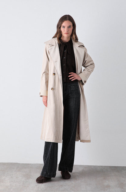 Abrigo Trench Beige